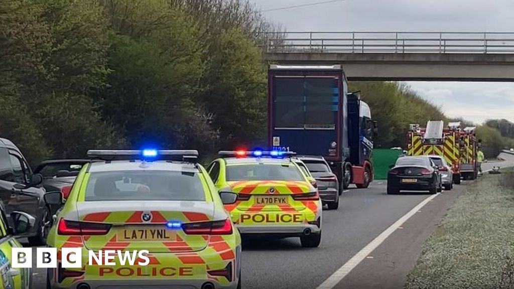 A50 crash Two men dead after car hits bridge pillar BBC News