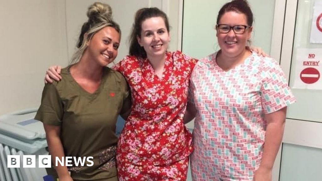 Coronavirus: Wacky and wonderful scrubs for NHS workers