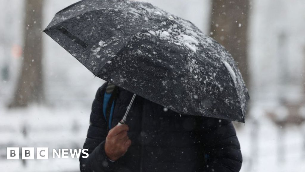 US winter storm brings heavy snow and travel chaos to north-east
