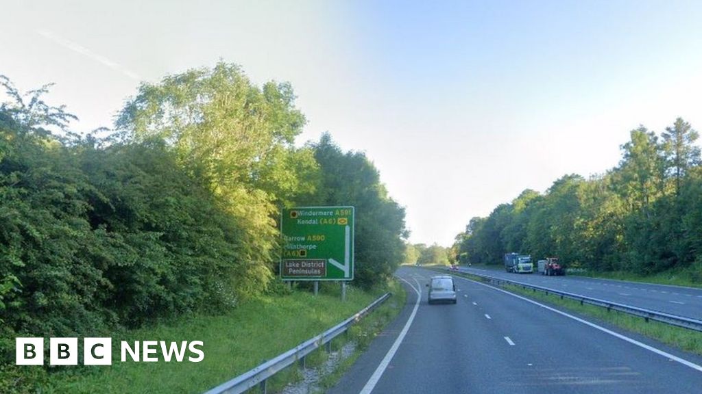 A590 crash Man dies in collision involving two HGVs