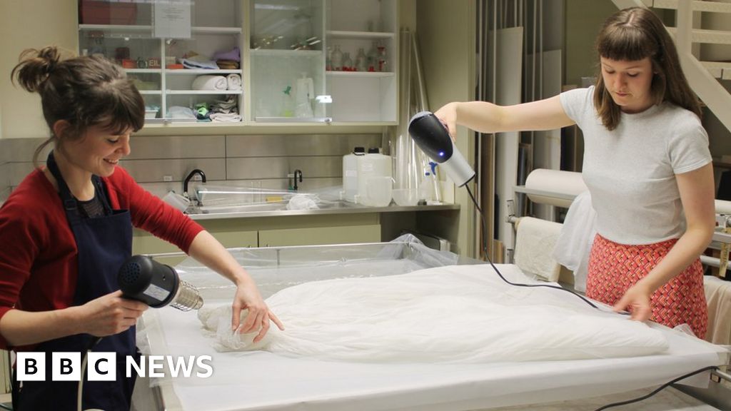 Ayrshire christening robe restored for V&A Dundee debut BBC News