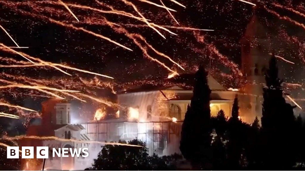 Rival Greek churches light skies in annual ‘rocket war’
