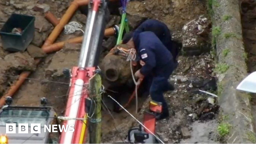 Plymouth WW2 bomb transported from garden to sea