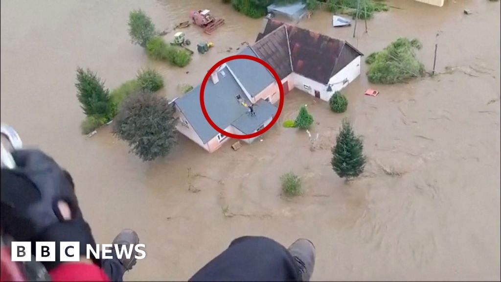 Airborne rescues as Europe hit by floods