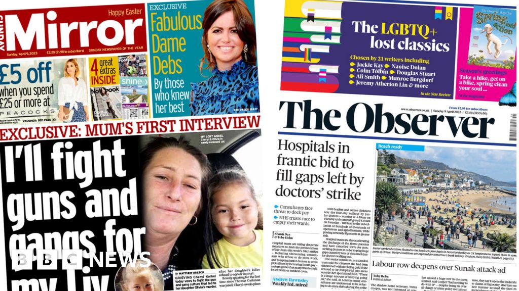 Newspaper headlines: Doctor strike ‘desperate measures’ and ‘Olivia mum speaks’