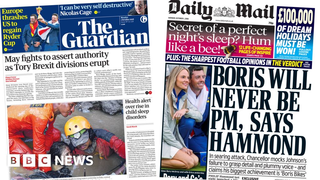 Newspaper Headlines: 'Brexit Divisions Erupt' Amid 'Tory Backlash ...