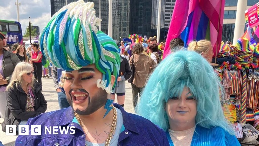 Birmingham Pride parade travels through city centre