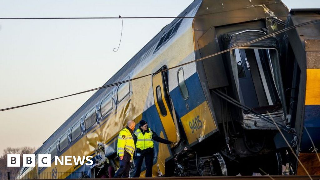 Dutch rail crash: One dead after passenger train hits crane and derails