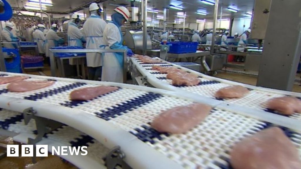 Inside a major chicken processing plant BBC News
