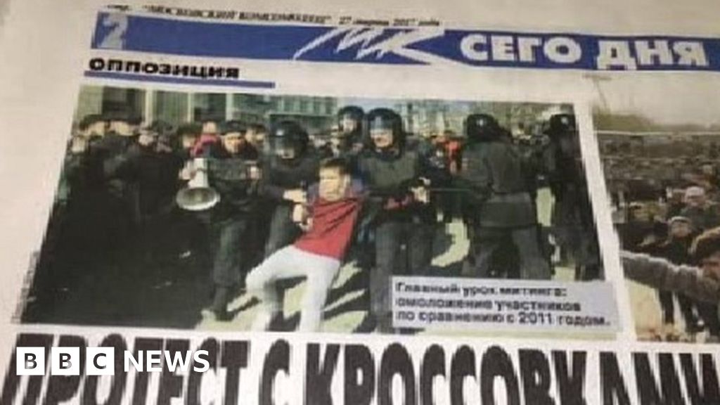 Navalny Arrest Russian Press On Opposition Protests Bbc News