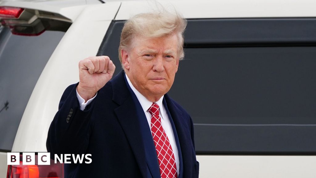 Donald Trump arrives in Scotland on golf course visit