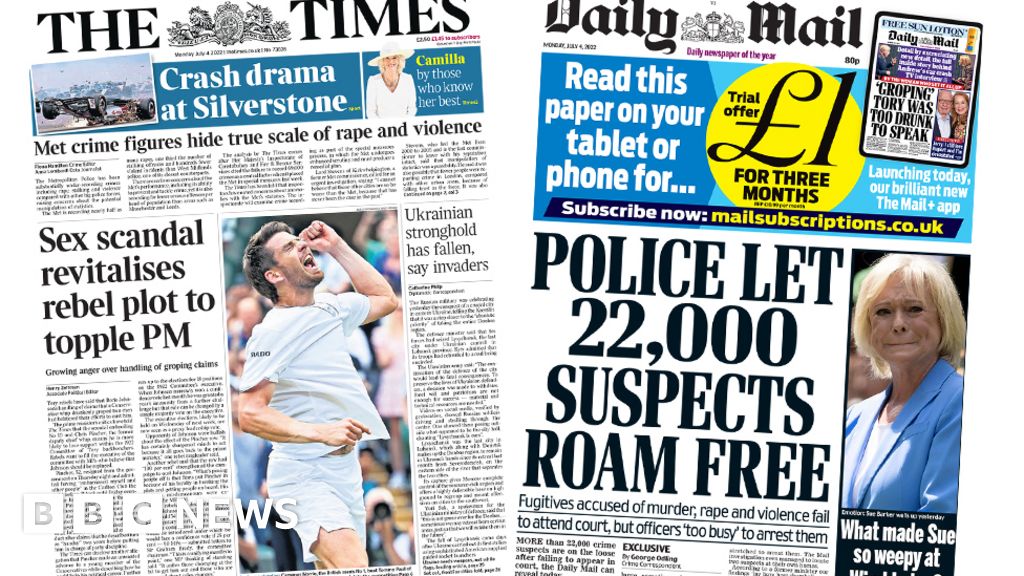Newspaper headlines: Rebel plot to oust PM and 22,000 accused roam free