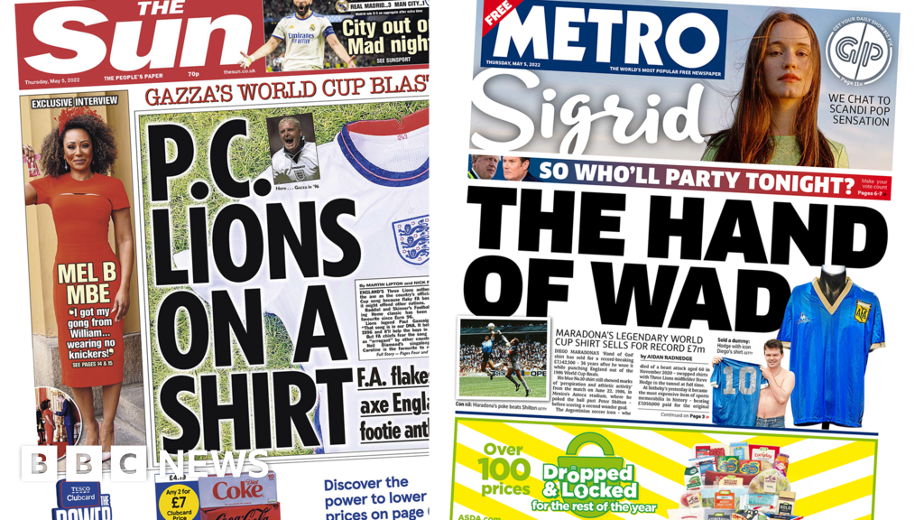 Newspaper headlines: Footie anthem ‘faces axe’ and Falkland inquiry call