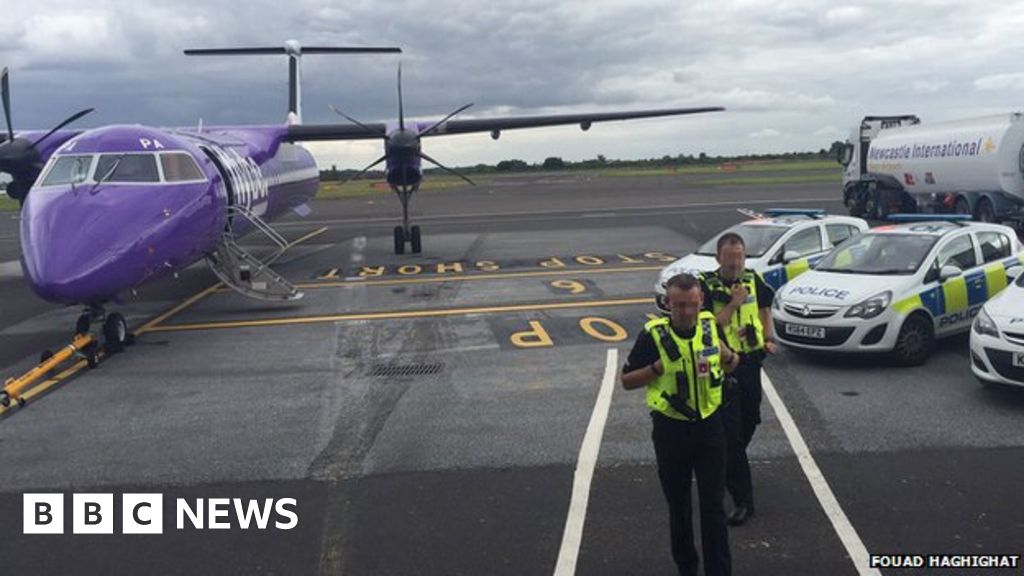 Newcastle Airport Alert Police Remove Drunk Passengers From