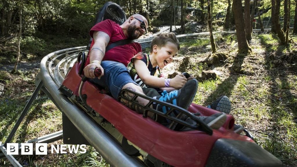 Snowdonia alpine coaster First riders on new 1.5m ride BBC News