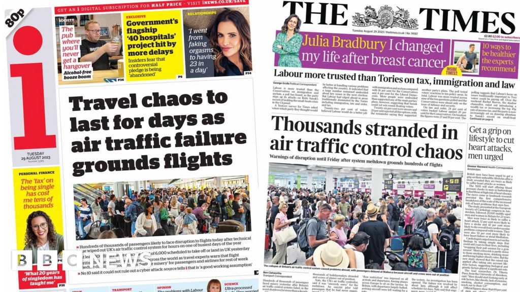 The Papers: Air traffic 'chaos' in UK could last for days