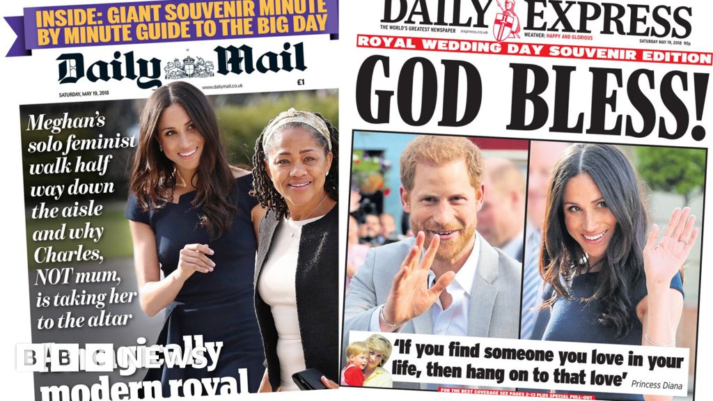 Newspaper headlines 'A magically modern Royal Wedding'