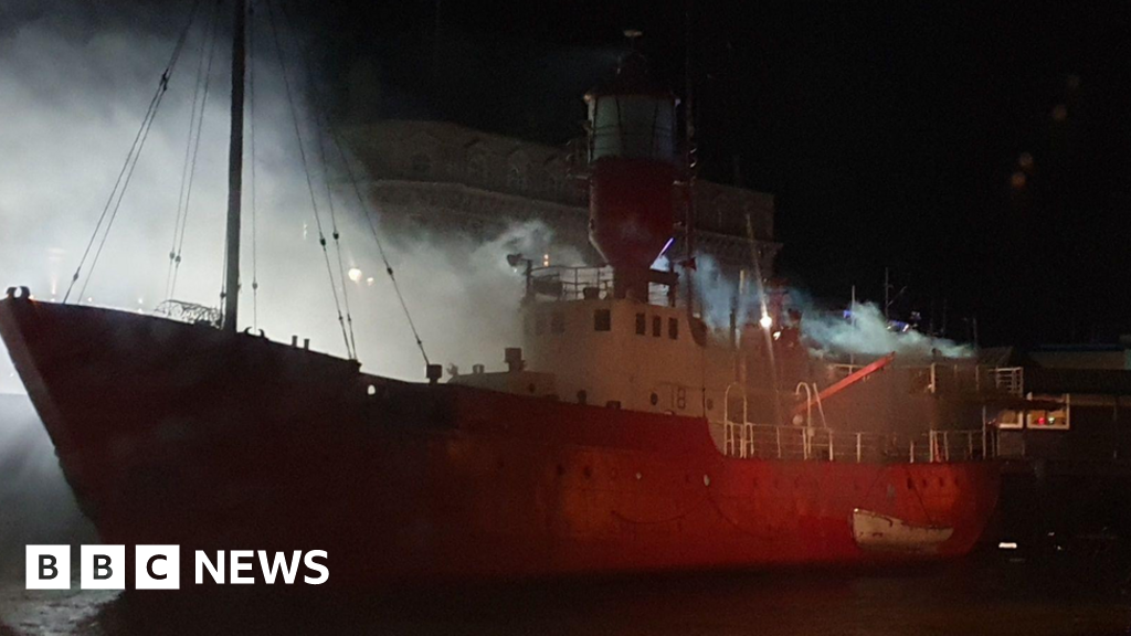 Pirate radio LV18 lightship in Harwich hit by suspected arson