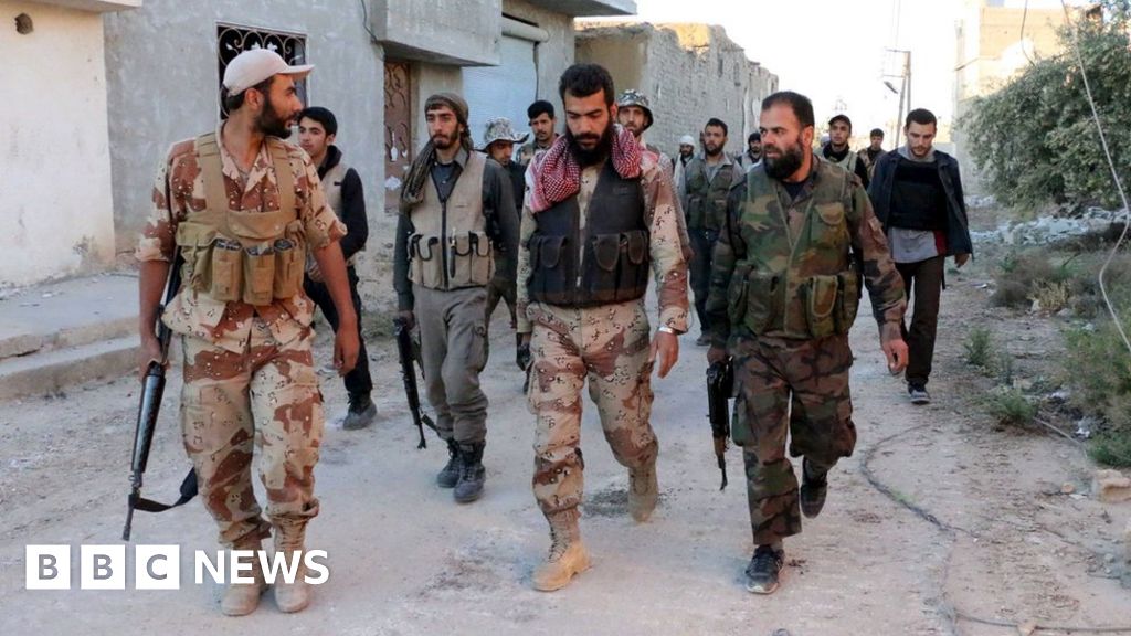 Syrian Rebels Filmed Shooting Islamic State Militants Bbc News