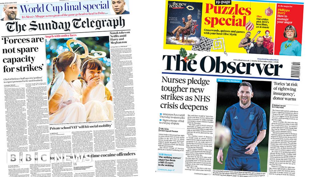Newspaper headlines: New strike threats and Sussexes ‘want apology’
