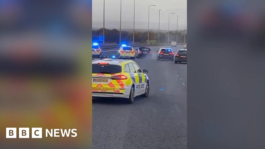 Dramatic Car Chase On M6 Motorway Ends In Arrest Bbc News 