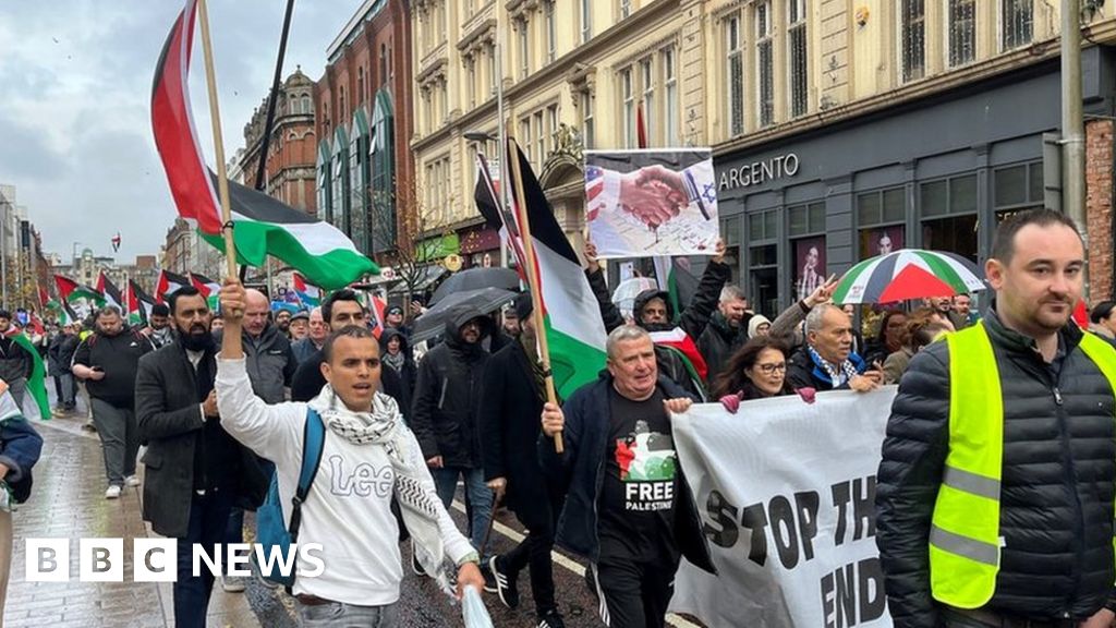 Belfast rally for Palestine urges end to Israel attacks in Gaza