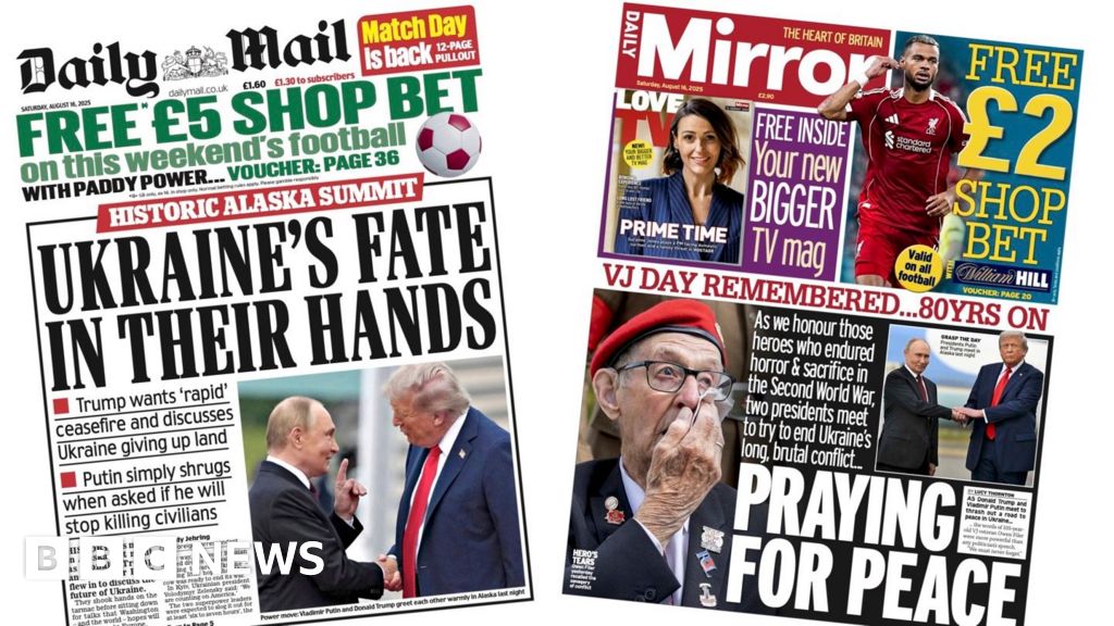 The Papers: Ukraines fate in their hands and Praying for peace