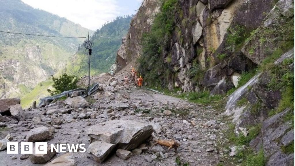 Kinnaur: At least 10 dead and dozens trapped in India landslide