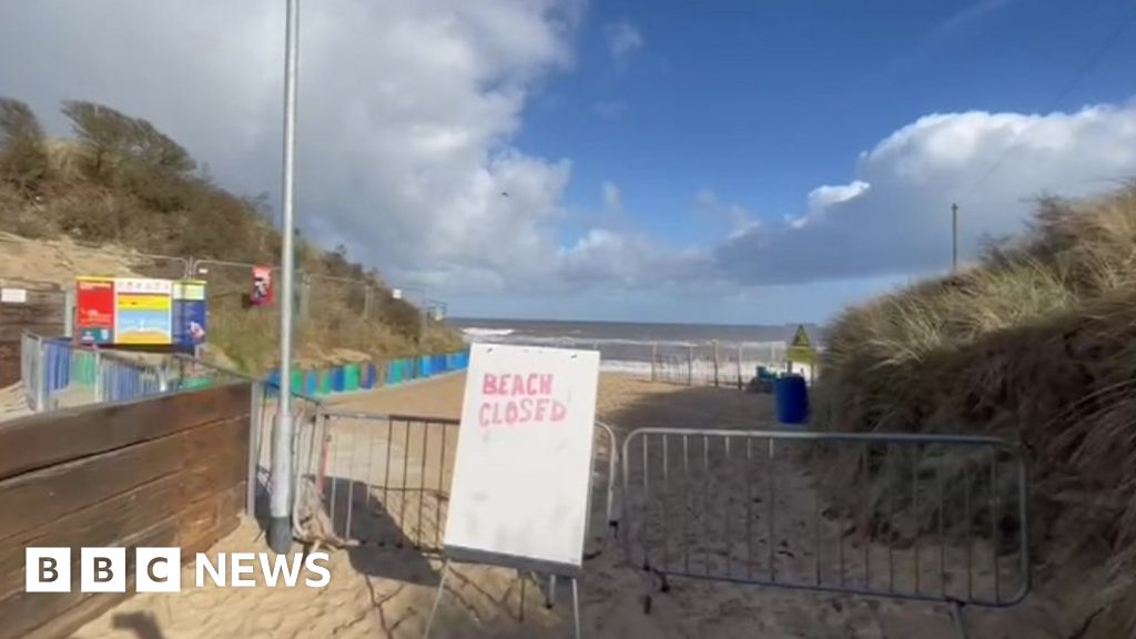 Norfolk beach at erosion hotspot closed over risk to homes