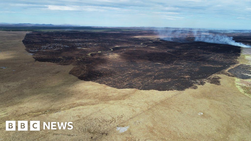 Aerial Image Shows Scale Of Days Long Wildfire In Sutherland