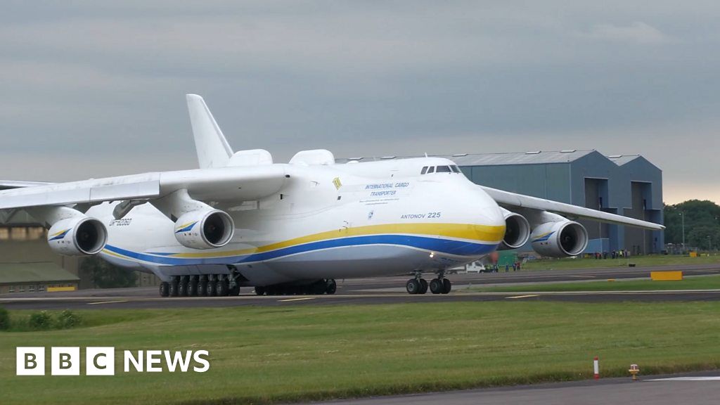 World's largest plane damages RAF Brize Norton fence