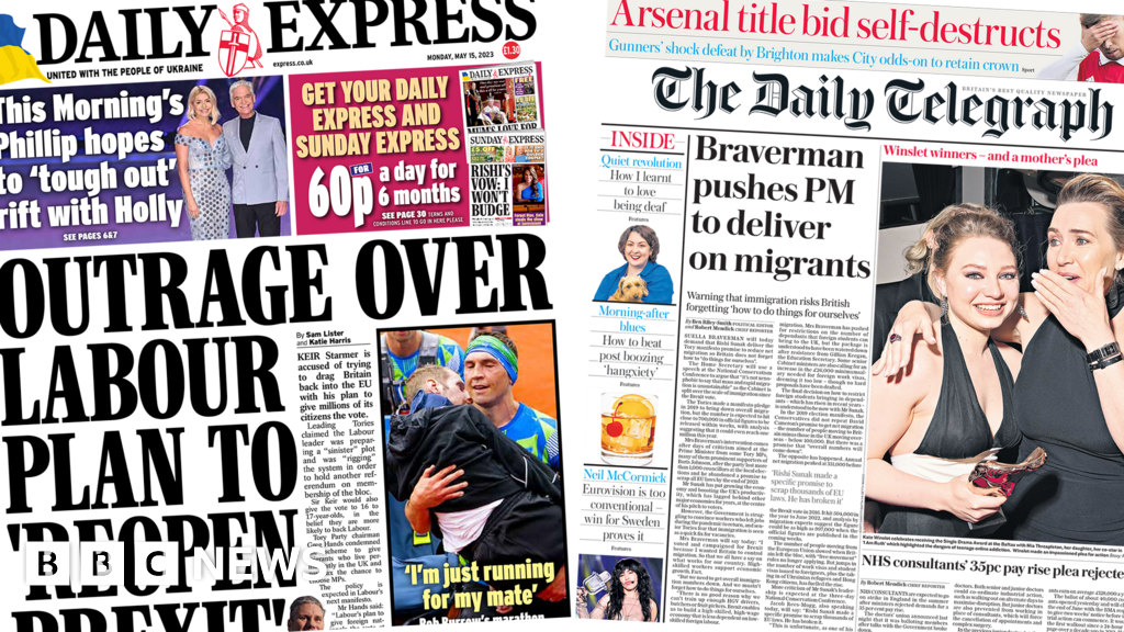 Newspaper headlines: ‘Braverman pushes PM’ and ‘brothers in arms’