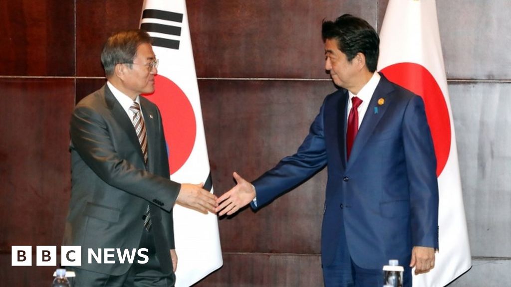 South Korea-Japan summit sees hope for better relations - BBC News