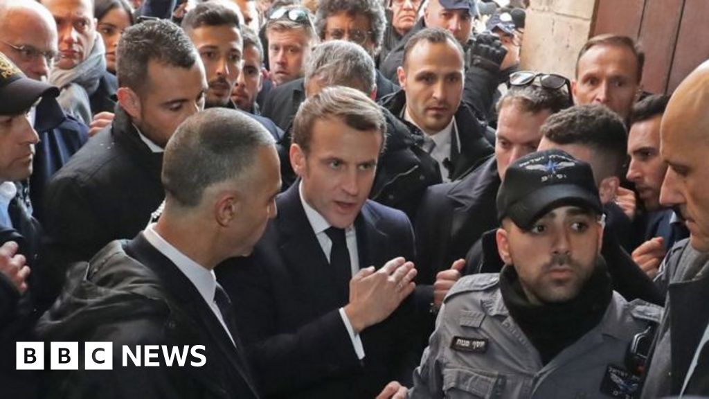 Macron berates Israeli police at Jerusalem church thumbnail