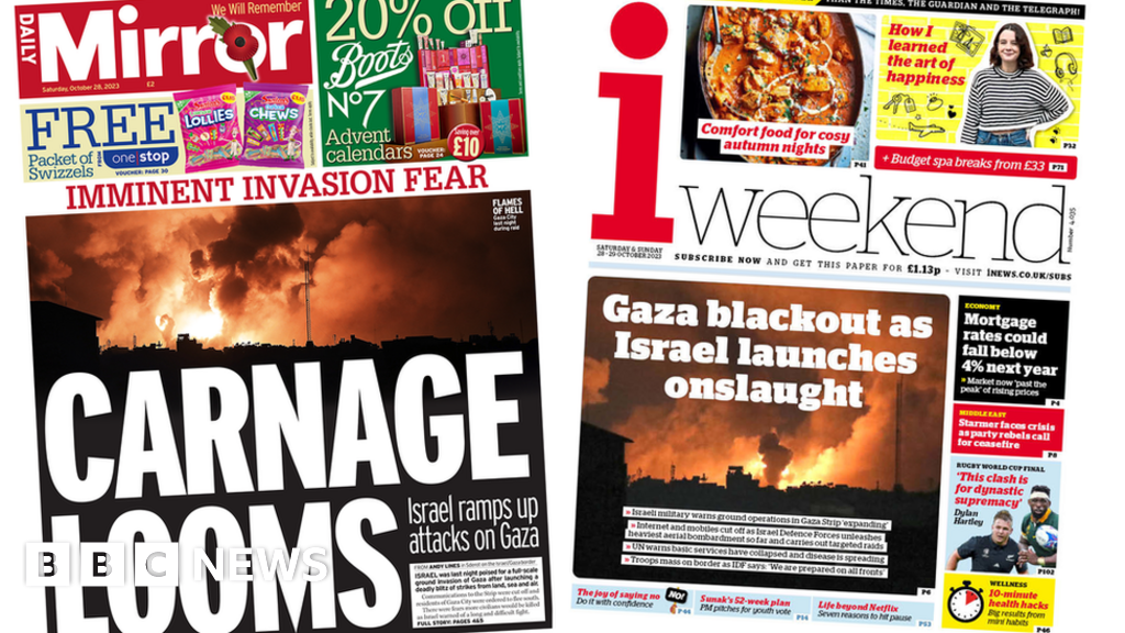 The Papers: Gaza 'blackout' as 'carnage looms'