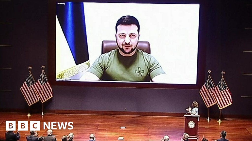 Ukraine's President Zelensky addresses US congress