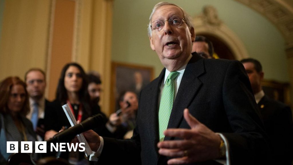 Senate leaders spar over Trump impeachment trial