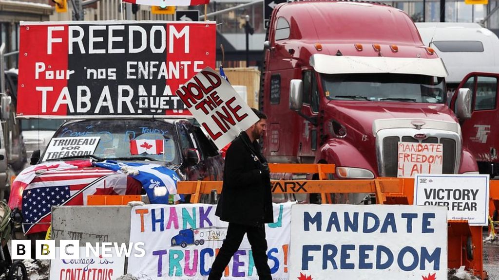 Canadian capital on edge as trucker protest rolls on