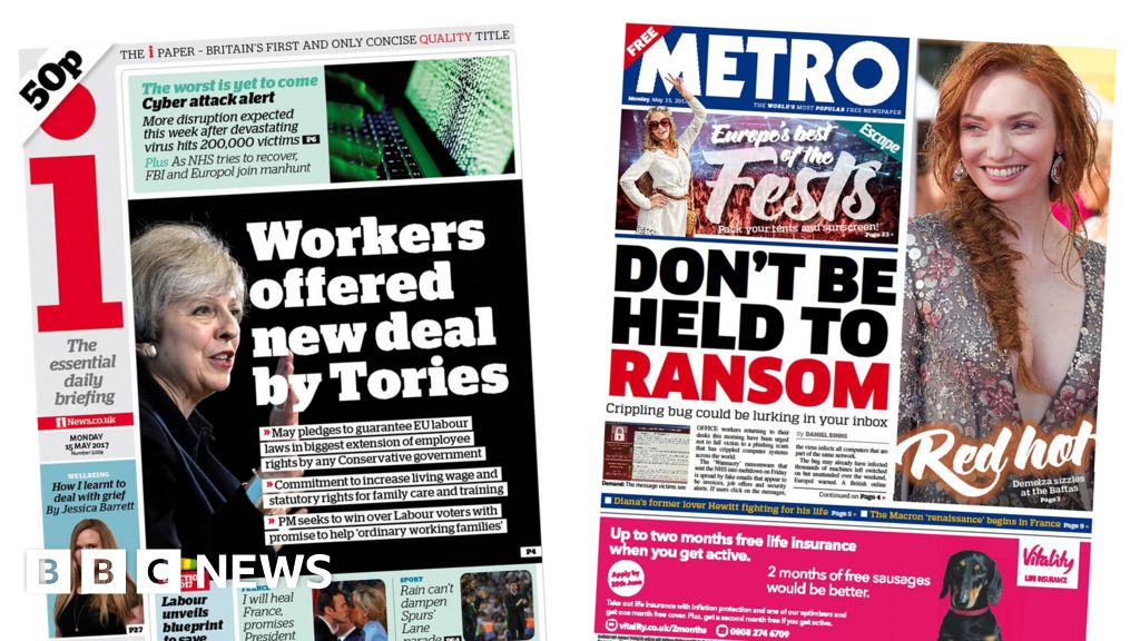 Newspaper Headlines Workers Rights Plan And Cyber Attack Fears Bbc News