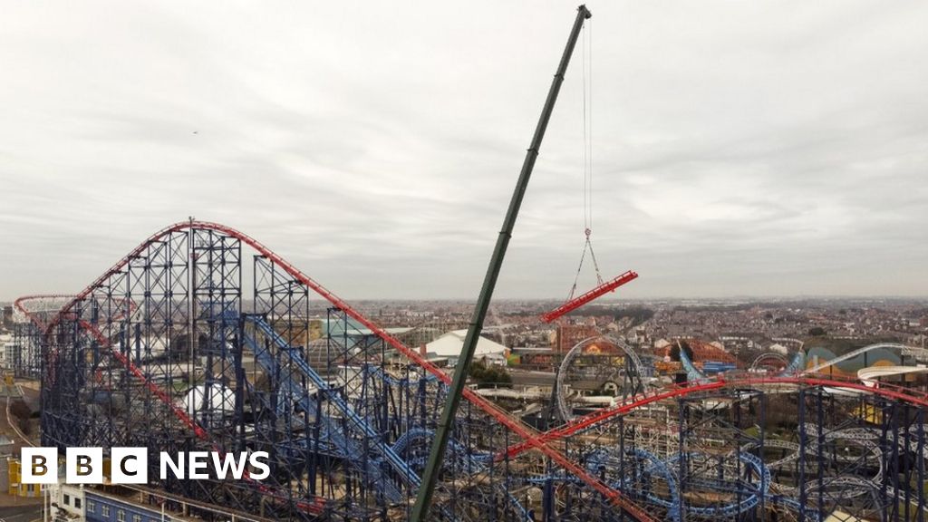 Blackpool Pleasure Beach s Big One fitted with new track