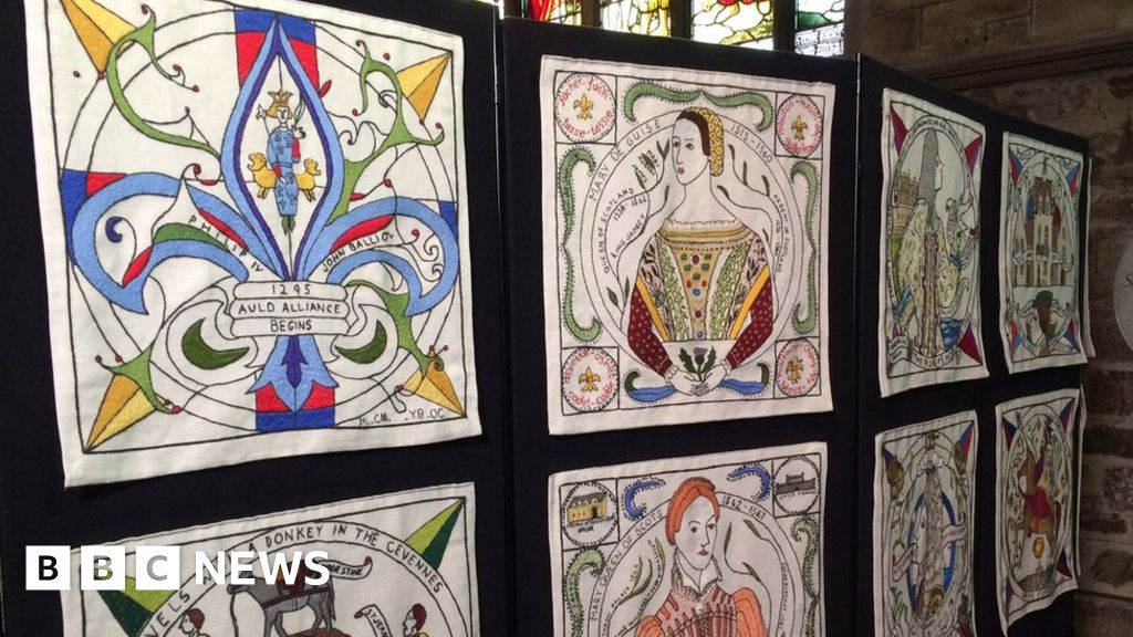 Scottish Diaspora Tapestry goes on display in Edinburgh BBC News