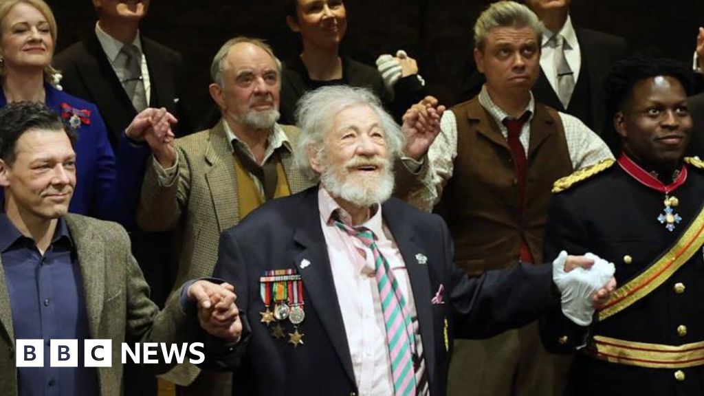 Ian McKellen 'in good spirits' after falling off stage during performance