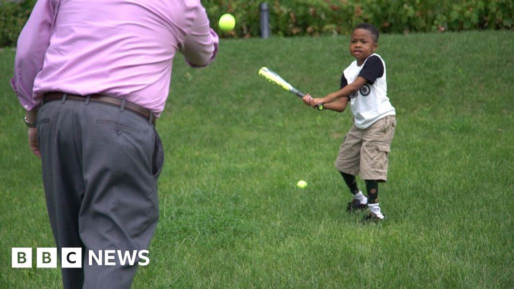 Zion Harvey Double hand transplant boy plays baseball BBC News