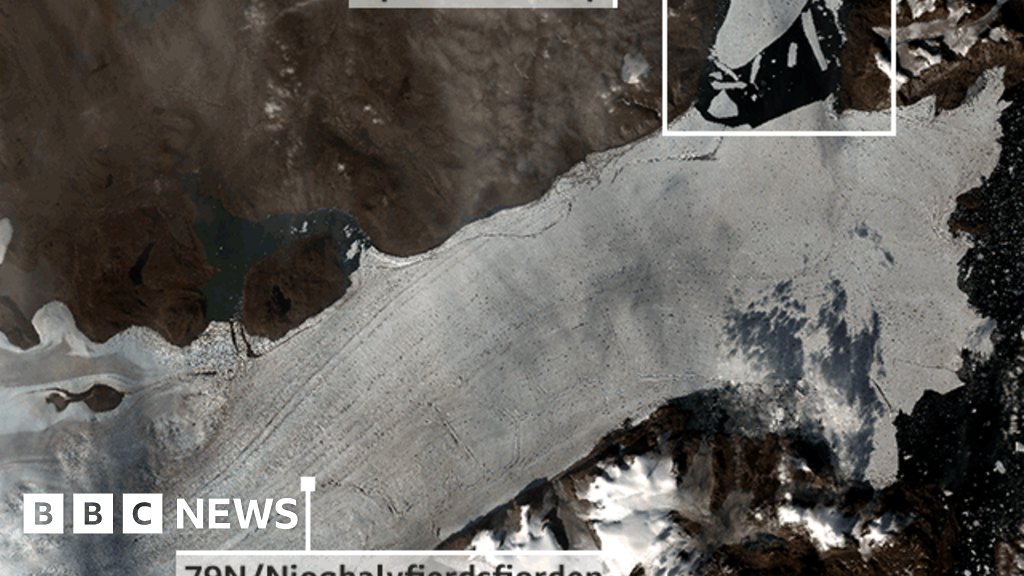 Warmth shatters section of Greenland ice shelf
