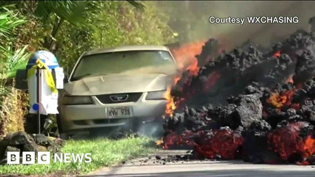 Lava Swallows Car In Hawaii Bbc News