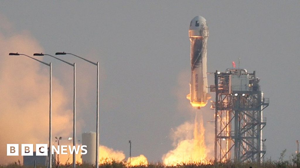 Jeff Bezos launches to space aboard New Shepard rocket ship