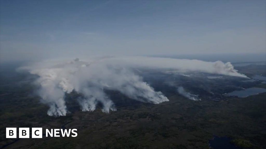 Aerial view shows scale of Nova Scotia wildfires BBC News