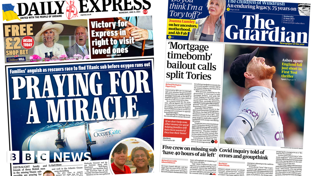 Newspaper headlines: ‘Praying for miracle’ and Tory split over mortgages
