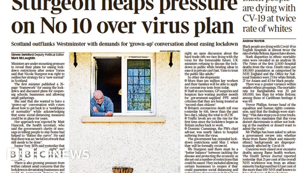 Headlines: pressure on No 10 mass-testing plan unveiled
