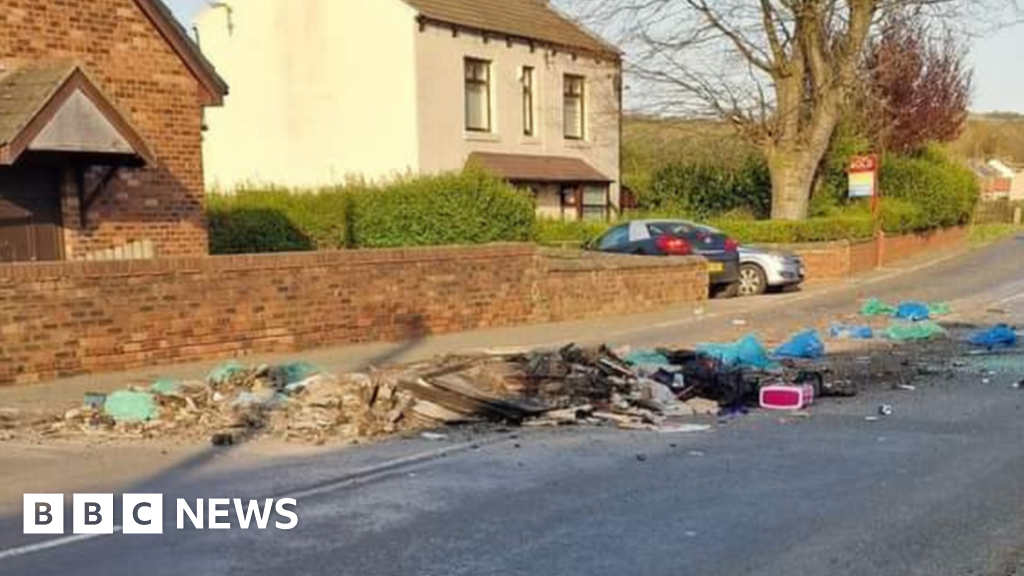 Fly-tipping: County Durham village blocked by debris in road 
